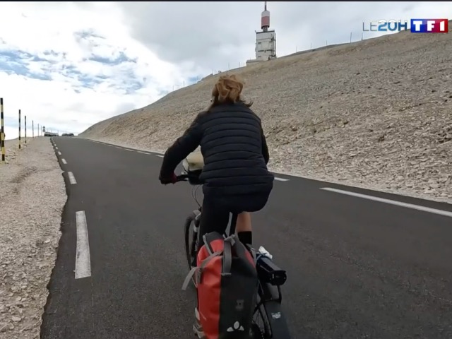 Video De Ventoux op een elektrische fiets. Video LE 20H TF1. 