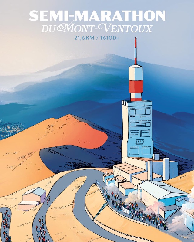 Poster voor de Halve marathon Bedoin-Ventoux 2024